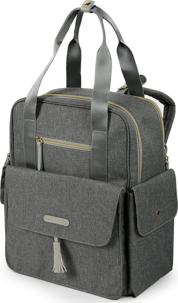 Dabney Lee Baby Harbour Expansion Backpack Diaper Bag, Grey