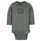 Gerber Baby Boys' 6-Pack Long-Sleeve Onesies Bodysuit, Tiger Green, 12 Months