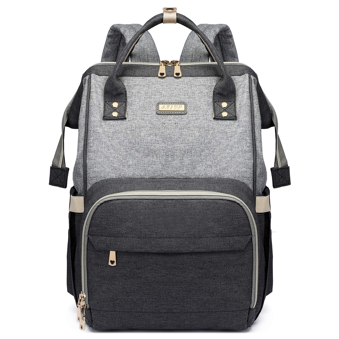 Diaper Bag Backpack For Women, Baby Bags For Girls,Diaper Bag With Changing Pad, And Insulated Pockets (Dark Grey +Light Grey)