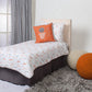 Bacati - Muslin Ikat Stars Toddler Bedding (Crib/Toddler Bed Skirt, Grey)