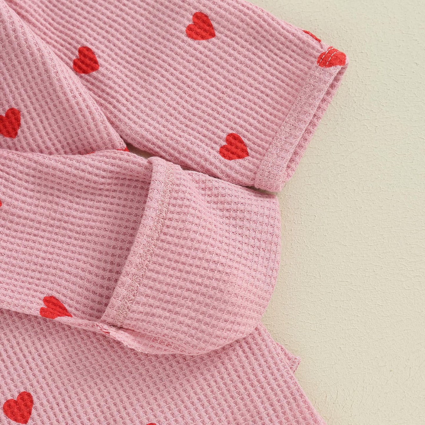 Filgriox My First Valentines Day Baby Girl Outfit Newborn Footie Romper Heart Bodysuit + Headband Infant One Piece Outfit (Pink,