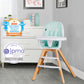 Evolur Zoodle 2 in 1 Convertible Baby High Chair in Mint