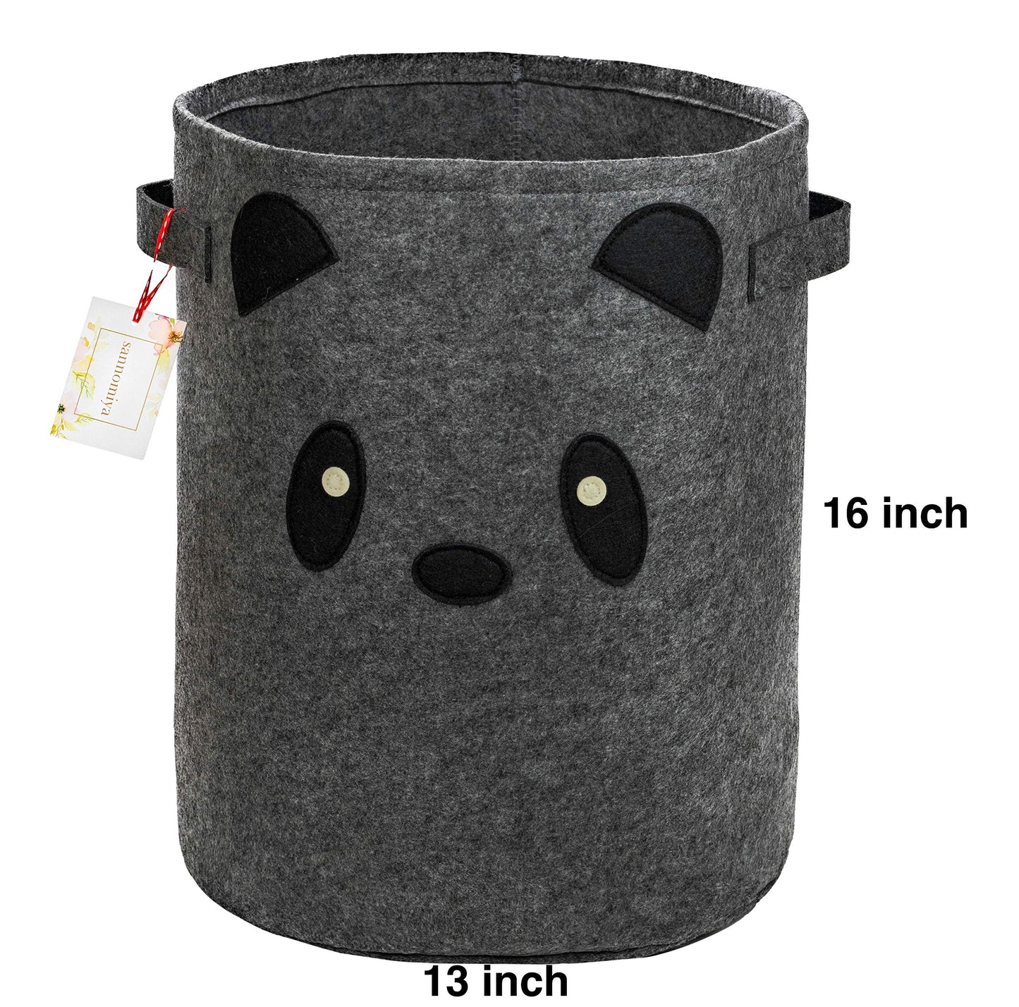 Kids Collapsible Laundry & Toy Basket - Felt Baby Hamper With Strong Handles & Cute Design - Kids & Baby Laundry Basket For Boys