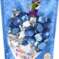 The Dreidel Company Metallic Silver & Blue Hanukkah Dreidels With English Translation- Includes Detailed 10 Game Instruction Car