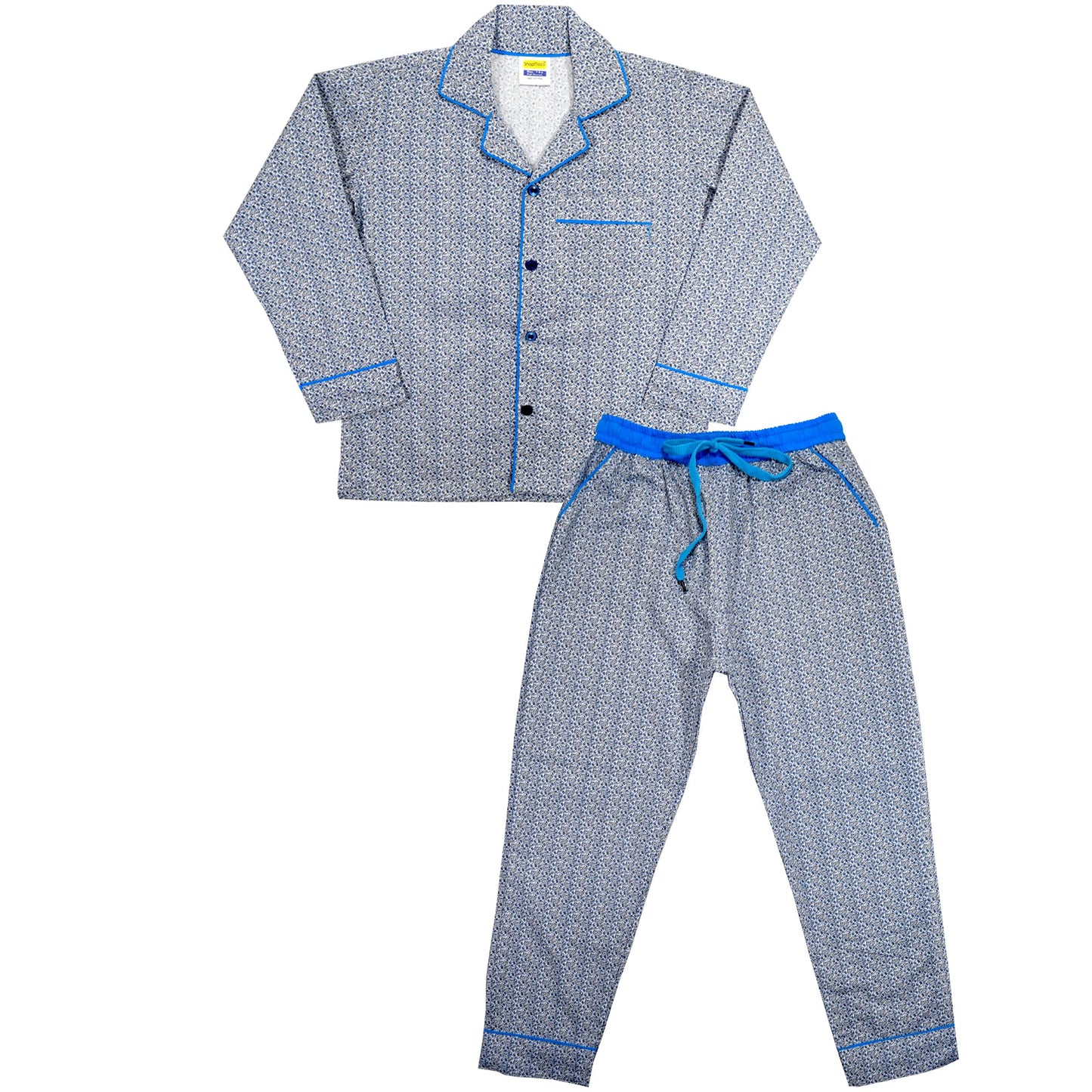 SHOPmOZO Unisex Pure Cotton Long Sleeve Kids Nightwear/Nightdress/Sleepsuit/Sleepwear/Night Suit for Boys and Girls Top and Pyja