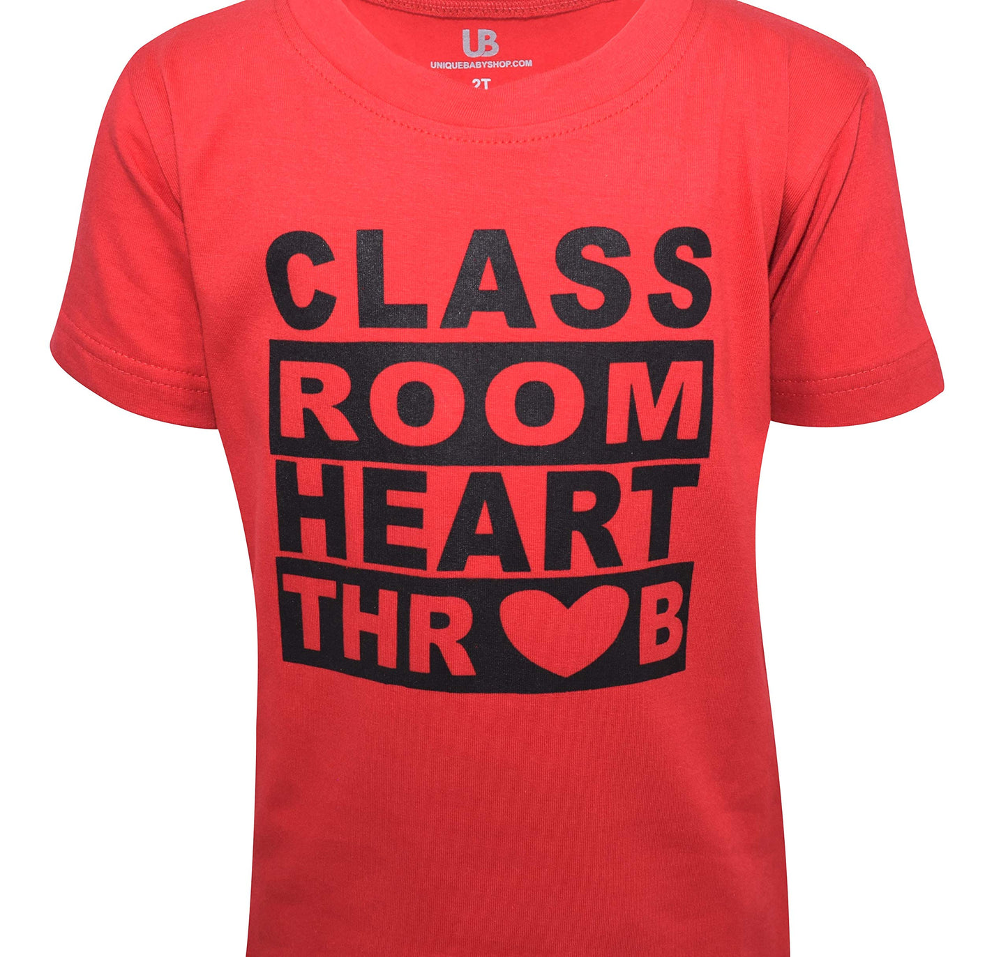 Unique Baby Boys Valentine'S Day Classroom Heartthrob T-Shirt (18M) Red