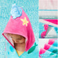 Joiedomi Mermaid Hooded Towels For Kids - Soft 100% Cotton Kids Beach Towel - 30' X 50' For 3-10 Years Boys Girls - Beach Hood