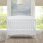 Delta Children Archer Solid Panel 4-In-1 Convertible Baby Crib - Greenguard Gold Certified, Bianca White
