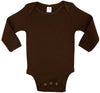 Earth Elements Baby Long Sleeve Bodysuit 0-3 Months Chocolate
