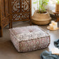 RITUALISTIC Hand Block Print Square Floor Cushion | Floor Cushions for Living Room,Meditation,Reading Nook & Yoga | Home Decor A