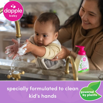 Dapple Foaming Hand Soap, Gentle Hand Wash Baby Soap, Hypoallergenic For Sensitive Skin, Powered By Plants, Lavender, 13 Fl Oz (