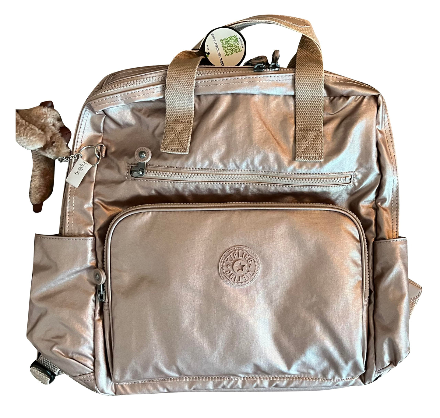 Kipling Audrie Backpack Diaper Bag Quartz Metallic (Quartz Metallic)