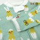 Honestbaby Baby Celebration Sleep & Play Footed One-Piece Pajama Sleeper 100% Organic Cotton, Hatch Mint
