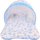 Toddylon For New Born Baby Bedding With Mosquito Net Cotton Foldable Bed (06 Months) Blue