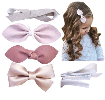 California Tot Non-Slip Fully Lined Alligator Clip Hair Accessories For Fine Hair, Little Girls, Toddlers (Nana Clip Set Of 4)