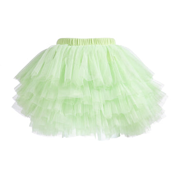 Elamccor Baby Girls' Tutu Skirt Toddler 6 Layered Tulle Tutus 1-8T Light Green