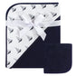 Hudson Baby Unisex Baby Cotton Hooded Towel And Washcloth, Sailboat, One Size