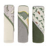 Cudlie Buttons & Stitches Baby Boy 3 Pack Rolled/Carded Hooded Towels In Dino Roar Print (Gs71721)