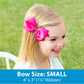 Wee Ones Girls' Small Bow 3 Pc Set Solid Grosgrain Variety Pack On A Weestay No-Slip Hair Clip - Red, Yellow And Green