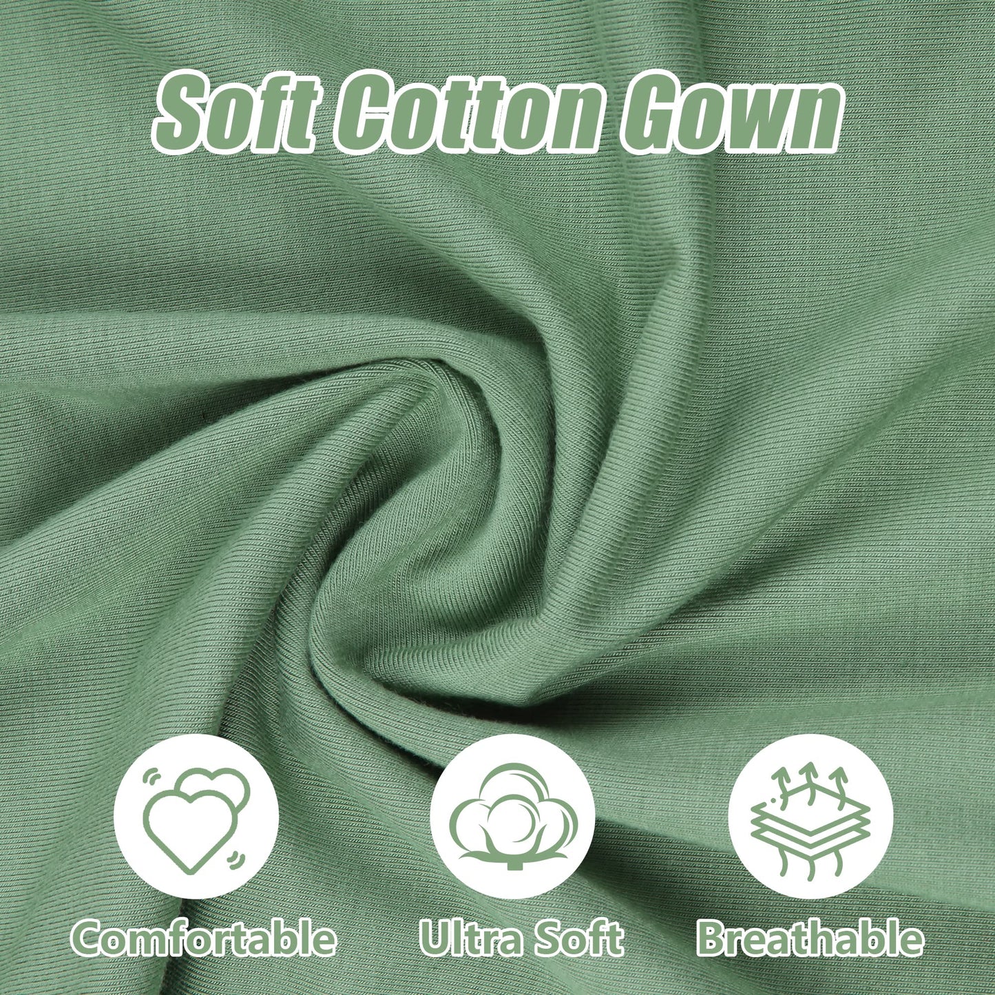 Newborn Knotted Baby Gown 0-6 Months, Super Soft Breathable Nightgowns For Babies Girl And Boy, Baby Girls Coming Home Hospital