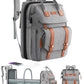 Ismgn Diaper Bag Backpack With Changing Station, Large Diaper Bag, Baby Bag, Multifunctional Diaper Bag, Gray