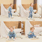 Lvyinli Cute Baby Boy Clothes Suit Toddler Boys' Striped Long Sleeve T-Shirt+Denim Overalls Jumpsuit Pants Outfits Sets (9-15 Mo