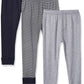 Luvable Friends Unisex Baby Cotton Pants, Stripe Navy Gray, 0-3 Months