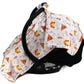 Dear Baby Gear Car Seat Canopy, Fox And Teepees, Orange Minky