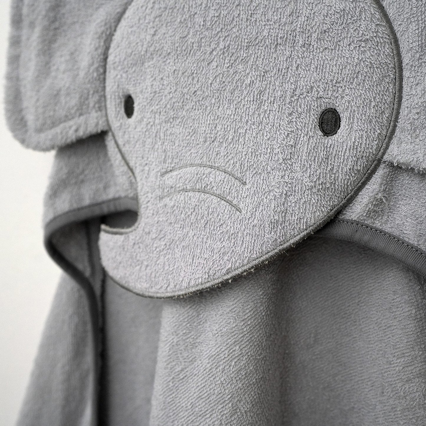 Ingenuity Clean & Cuddly Hooded Baby Elephant Bath Animal Towel - Perfect Shower Gift - Grazer