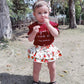 Mioglrie Newborn Baby Girl Clothes Romper Shorts Set Ruffle Infant Knitted Girls ' Clothing Daddys Little Maroon 0-3 Months