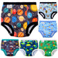 Max Shape 6 Pack Potty Training Underwear For Boys,Washable Baby Boy Toilet Training Pants Training Underwear Fit 2T-6T Black 4T