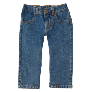 Carhartt Baby Boys Relaxed Fit Denim 5-Pocket Bootcut Jeans, Medium Wash, 9 Months