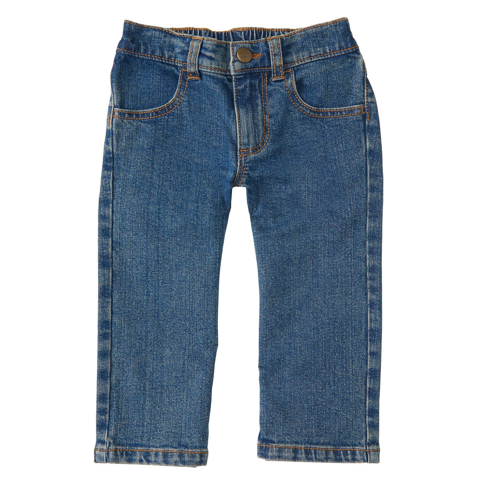 Carhartt Baby Boys Relaxed Fit Denim 5-Pocket Bootcut Jeans, Medium Wash, 6 Months