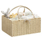 Angelhood Paper Rope Diaper Caddy, Baby Essentials Organizer, Portable Baby Shower Baskets Gift Bin, Car Storage Bag for Nursery