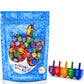 The Dreidel Company Wood Multi-Colored Dreidels Medium Sized Hanukkah Draydels With English Transliteration (100-Pack)