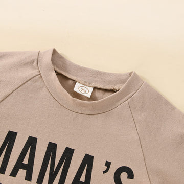 Sasaerucure Kids Toddler Baby Boy Fall Winter Outfits Long Sleeve Shirts Letter Sweatshirt With Pants 2Pcs Clothes Set (Camel, 2