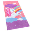 Softerry Rainbow Unicorn Velour Beach Towel For Kids 28In X 55In 100% Cotton (1 Towel 28' X 55', Pink)