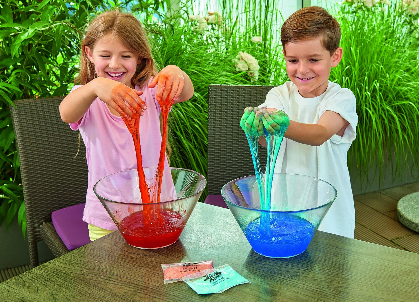 3 x Slime Baff Bundle from Zimpli Kids, Red, Green & Blue, Magically Turns Water into gooey, Colourful Slime, Slime Making Kit f
