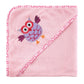 Luvable Friends Unisex Baby Hooded Towel And Washcloth, Pink Owl, One Size