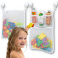 2 x Mesh Bath Toy Organizer + 6 Ultra Strong Hooks - The Perfect Bathtub Toy Holder & Bathroom or Shower Caddy - These Multi-use
