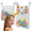 2 x Mesh Bath Toy Organizer + 6 Ultra Strong Hooks - The Perfect Bathtub Toy Holder & Bathroom or Shower Caddy - These Multi-use