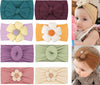 Sednria 8 Pcs Baby Flower Headbands Nylon Head Bands Soft Elastics Stretchy Cute Warm Hairbands Hair Bow Accessories For Girls N