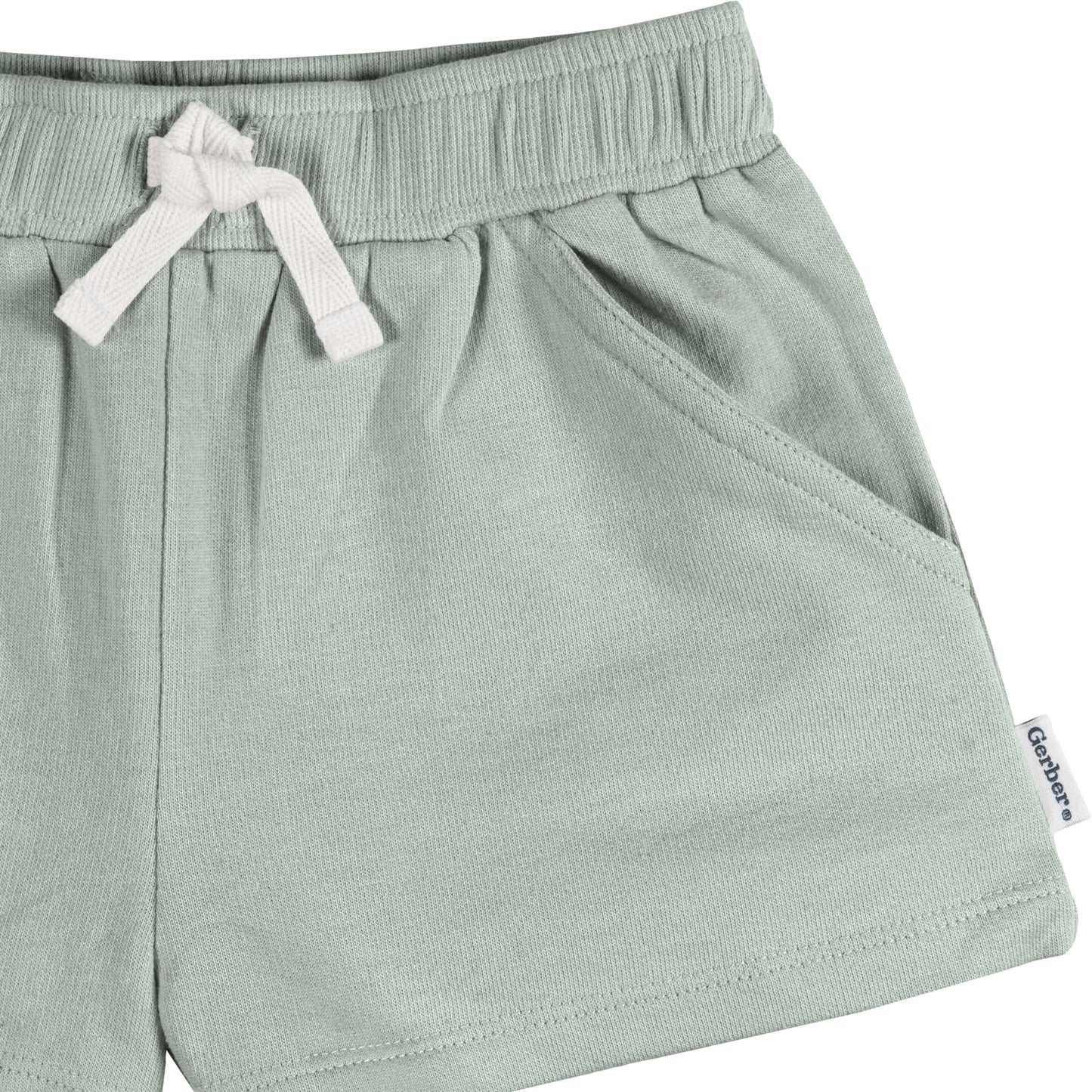 Gerber Baby Girls' 3-Pack Knit Shorts, Green