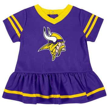 Gerber Baby Girl'S Nfl Jersey Dress And Diaper Cover, Team Color, 18 Months