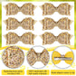 6 Pcs 5 Inch Glitter Sequin Boutique Hair Clips - Sparkly Bowed Accessories For Baby, Toddler, Teen Girls (Gold)