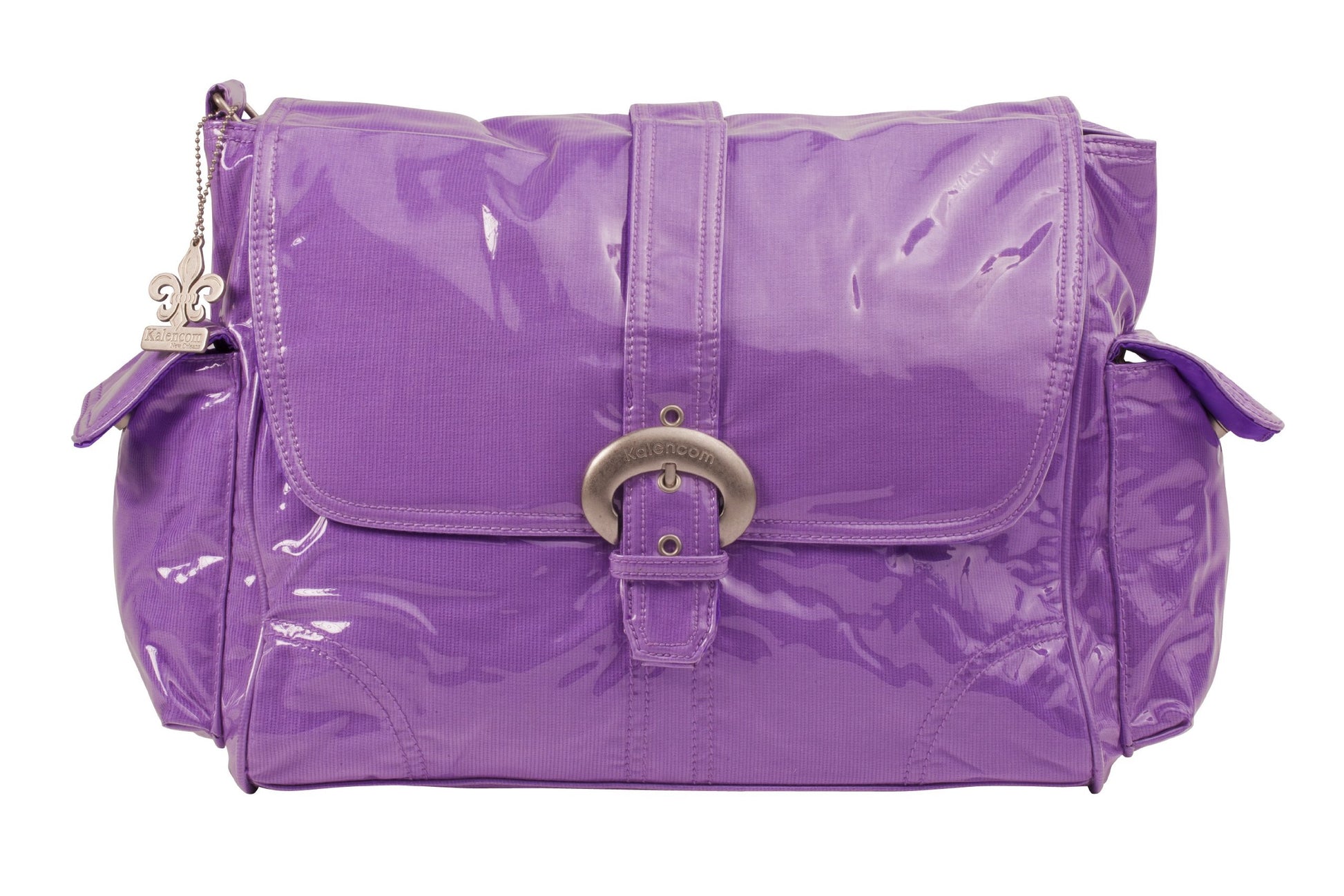 Kalencom Laminated Buckle Bag, Grape Corduroy