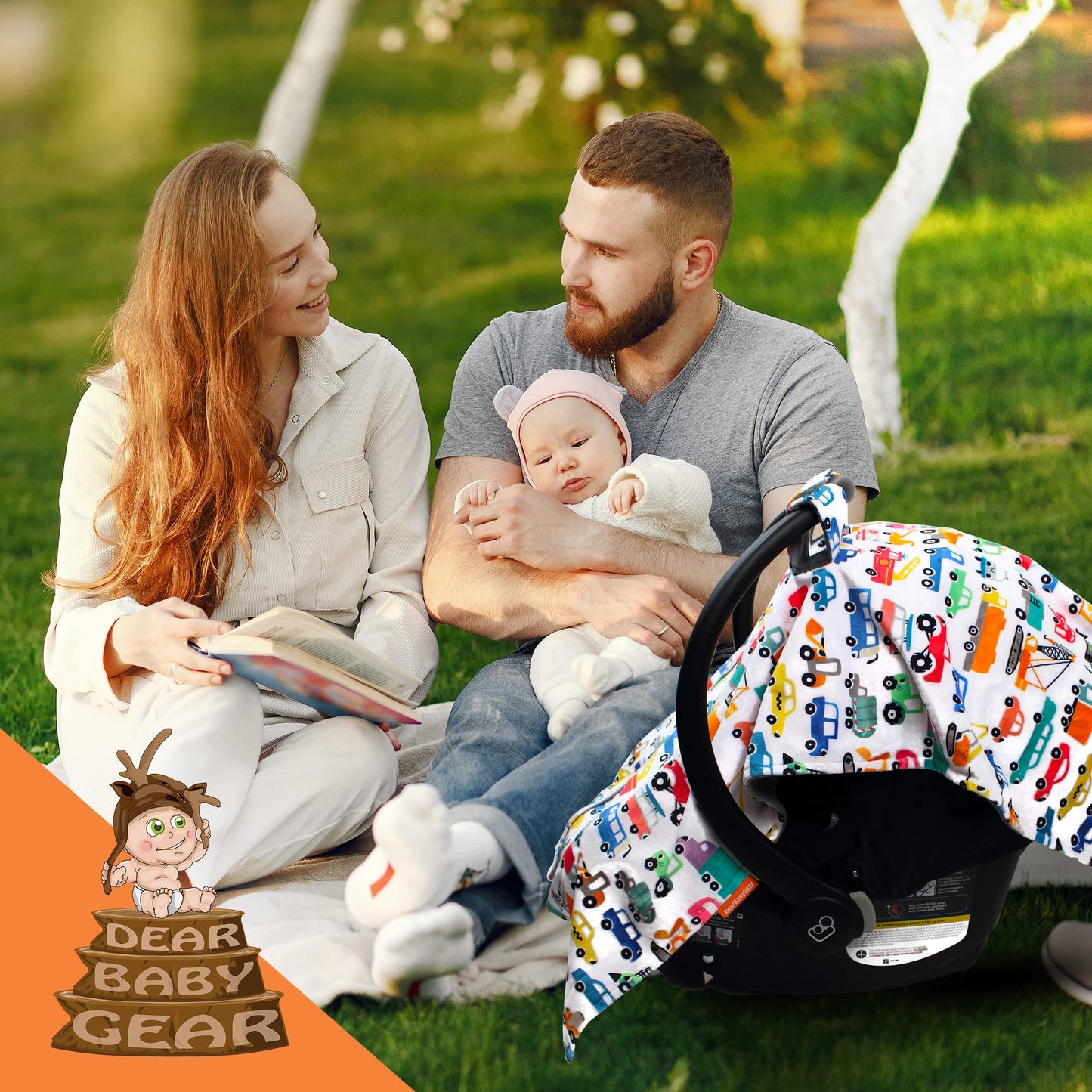 Dear Baby Gear Car Seat Canopy - Premium Infant Car Seat Cover For Maximum Protection And Style - Breathable - Carseat Canopy -