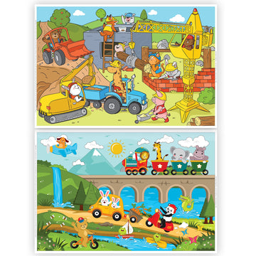 Klean Kids Animals On-The-Go Disposable Placemats For Toddlers And Baby (40 Pack) - Fun Disposable Table Mats For Kids That Keep