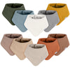Gerber Baby Unisex Muslin Bandana Bibs 10-Pack, Solid Earth, One Size