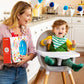 Munchkin Be Happy Toddler Feeding Supplies Gift Set, Includes Happy Face Suction Plate, Straw Cup And Utensil Set, Blue